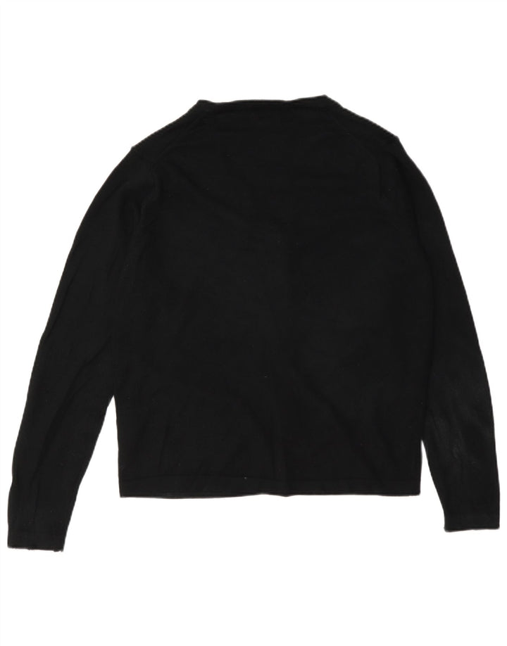Marks & Spencer Damen-Cardigan mit normaler Passform, UK 12, mittelschwarze Wolle