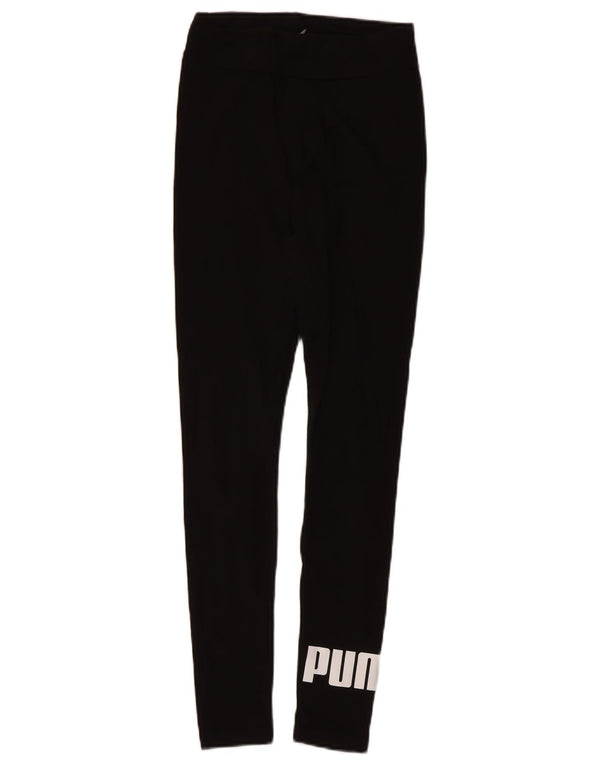 Puma Damen Graphic Leggings UK 6 XS Schwarz Baumwolle