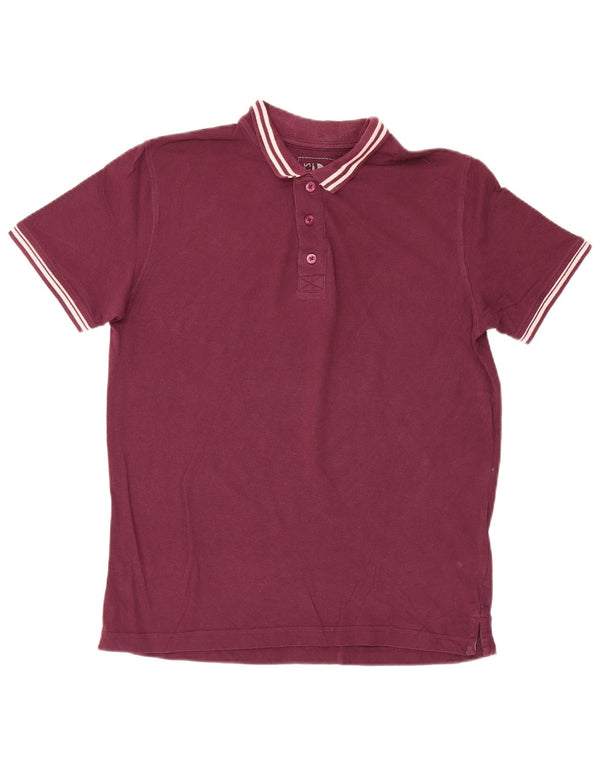 Dack's Herren-Poloshirt aus mittlerer burgunderroter Baumwolle