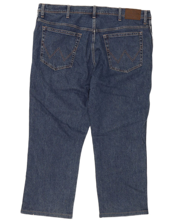 WRANGLER Herren-Jeans mit normaler Passform, verkürzte gerade Passform, W42, L26, Blau, Baumwolle