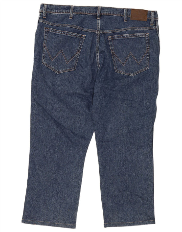 WRANGLER Herren-Jeans mit normaler Passform, verkürzte gerade Passform, W42, L26, Blau, Baumwolle
