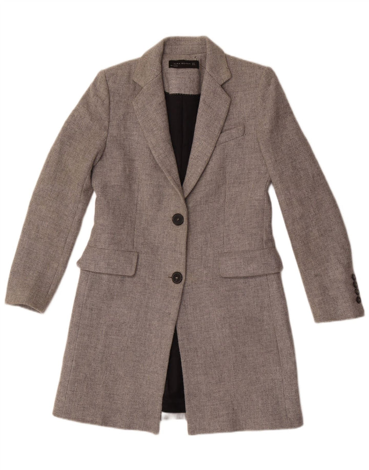 Zara Damen Mantel UK 10 Small Grau