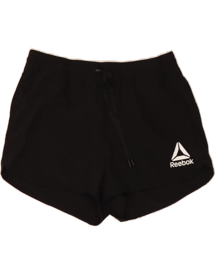 REEBOK Mens Sport Shorts Large  Black Polyester Vintage Reebok and Second-Hand Reebok from Messina Hembry 
