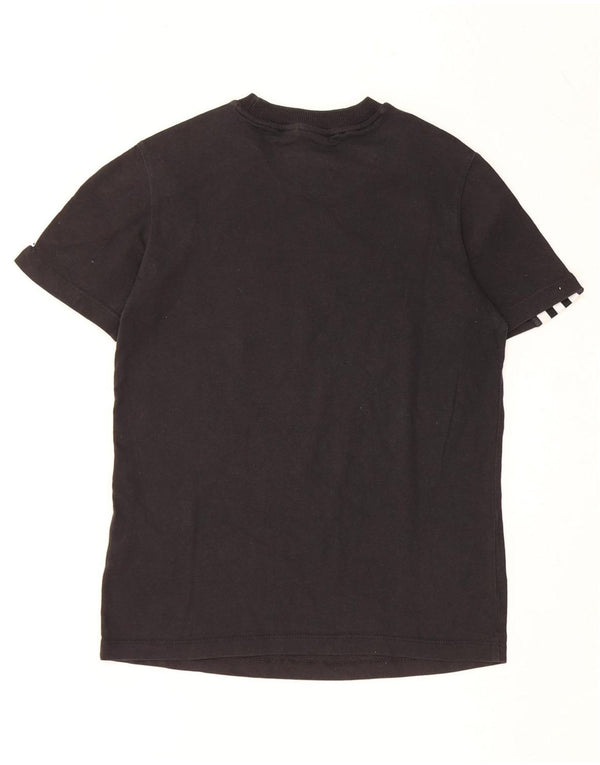 ADIDAS Damen Grafik T-Shirt Top UK 8 Small Schwarz Baumwolle