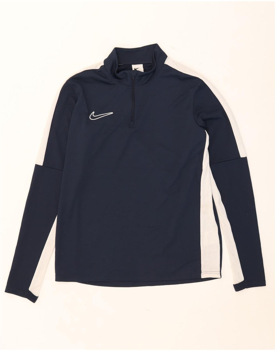 Nike Herren Dri Fit Pullover-Trainingsanzug-Oberteil, mittelgroß, Marineblau, Farbblock