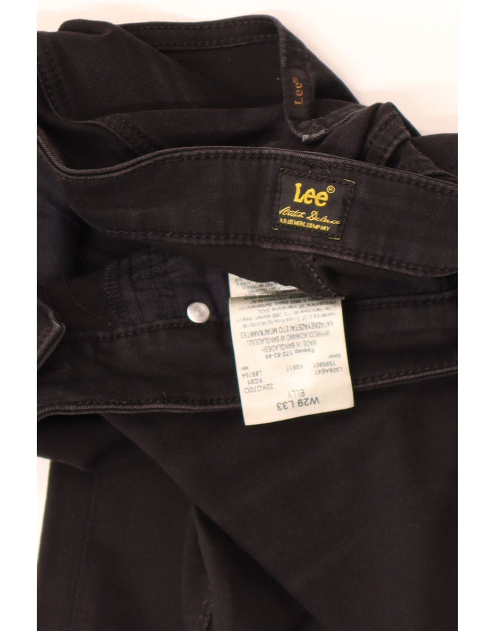 Lee Damen Elly Slim Jeans W29 L33 Schwarze Baumwolle