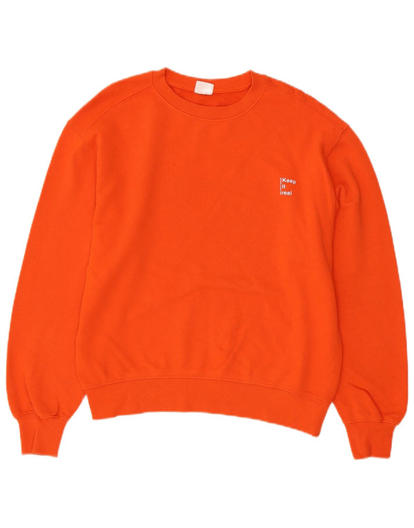 Zara Mädchen Sweatshirt Pullover 13-14 Jahre Orange Baumwolle