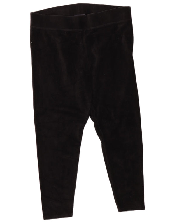 Marks & Spencer Damen-Leggings aus Samt, UK 22 3XL, schwarze Baumwolle