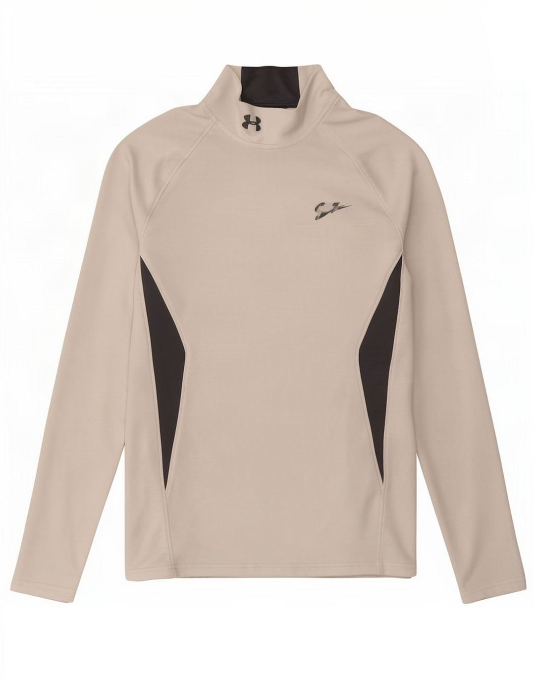 Under Armour Herren Cold Gear Top Langarm Klein Weiß Farbblock