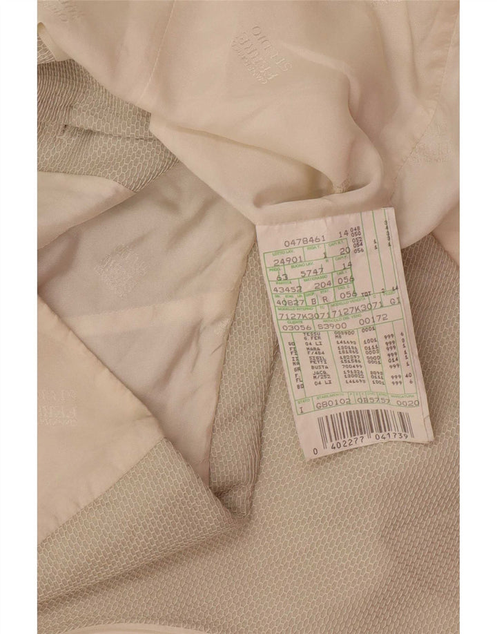 Vintage Herren Weste IT 56 2XL Graue Seide
