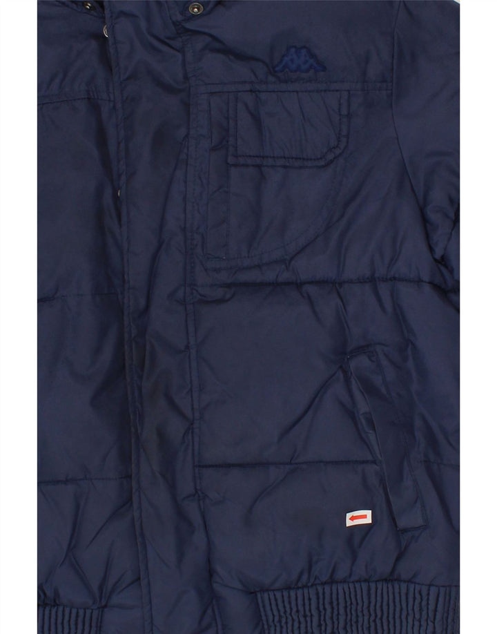 KAPPA Boys Padded Jacket 11-12 Years XXL Navy Blue Polyamide Vintage Kappa and Second-Hand Kappa from Messina Hembry 