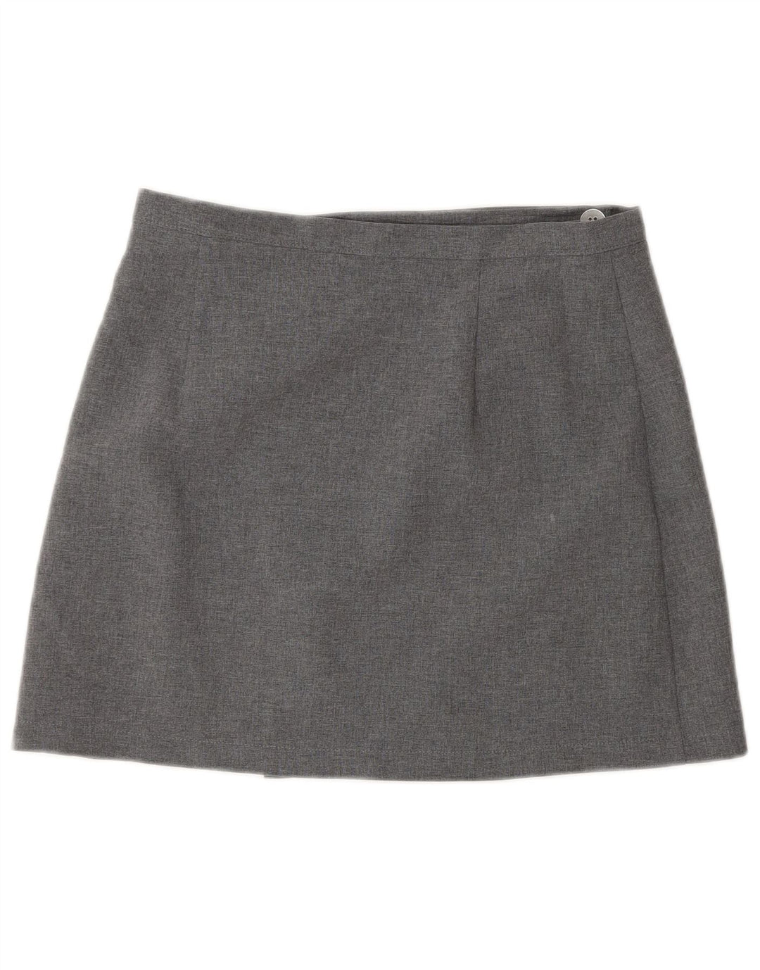 Sisley Damen Mini-Wickelrock mit hoher Taille, Größe 44, mittelgroß, W26, grau, Polyester