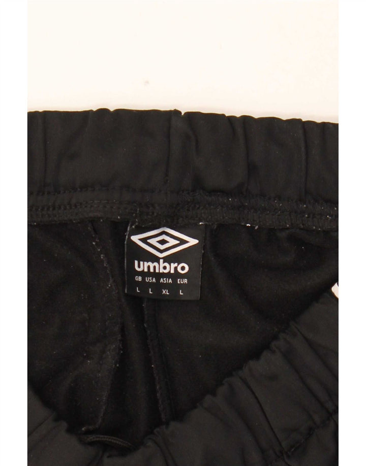 Umbro Herren-Trainingshose mit Grafik, groß, aus schwarzem Polyester