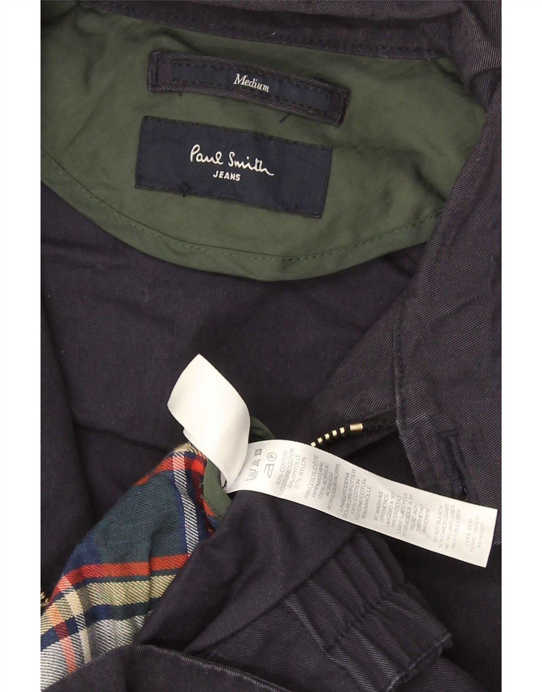 Paul Smith Herren-Bomberjacke, mittelmarineblaue Baumwolle