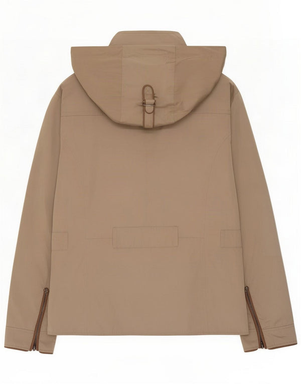 Massimo Dutti Damen Utility-Jacke mit Kapuze, UK 18, XL, Beige
