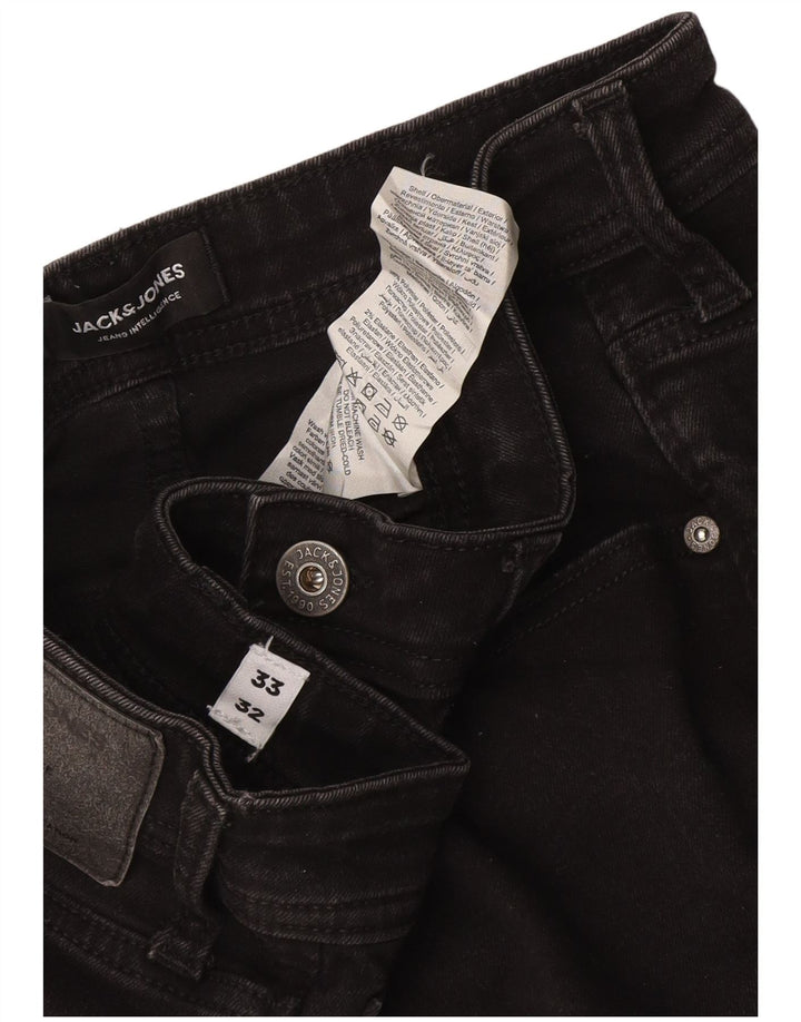 Jack & Jones Herren GLENN Slim Jeans W33 L32 Graue Baumwolle