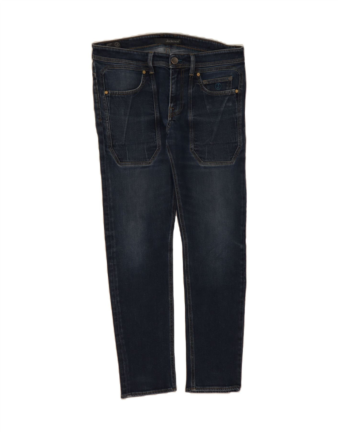 JECKERSON Mens Tapered Jeans W33 L30 Blue Cotton Vintage Jeckerson and Second-Hand Jeckerson from Messina Hembry 