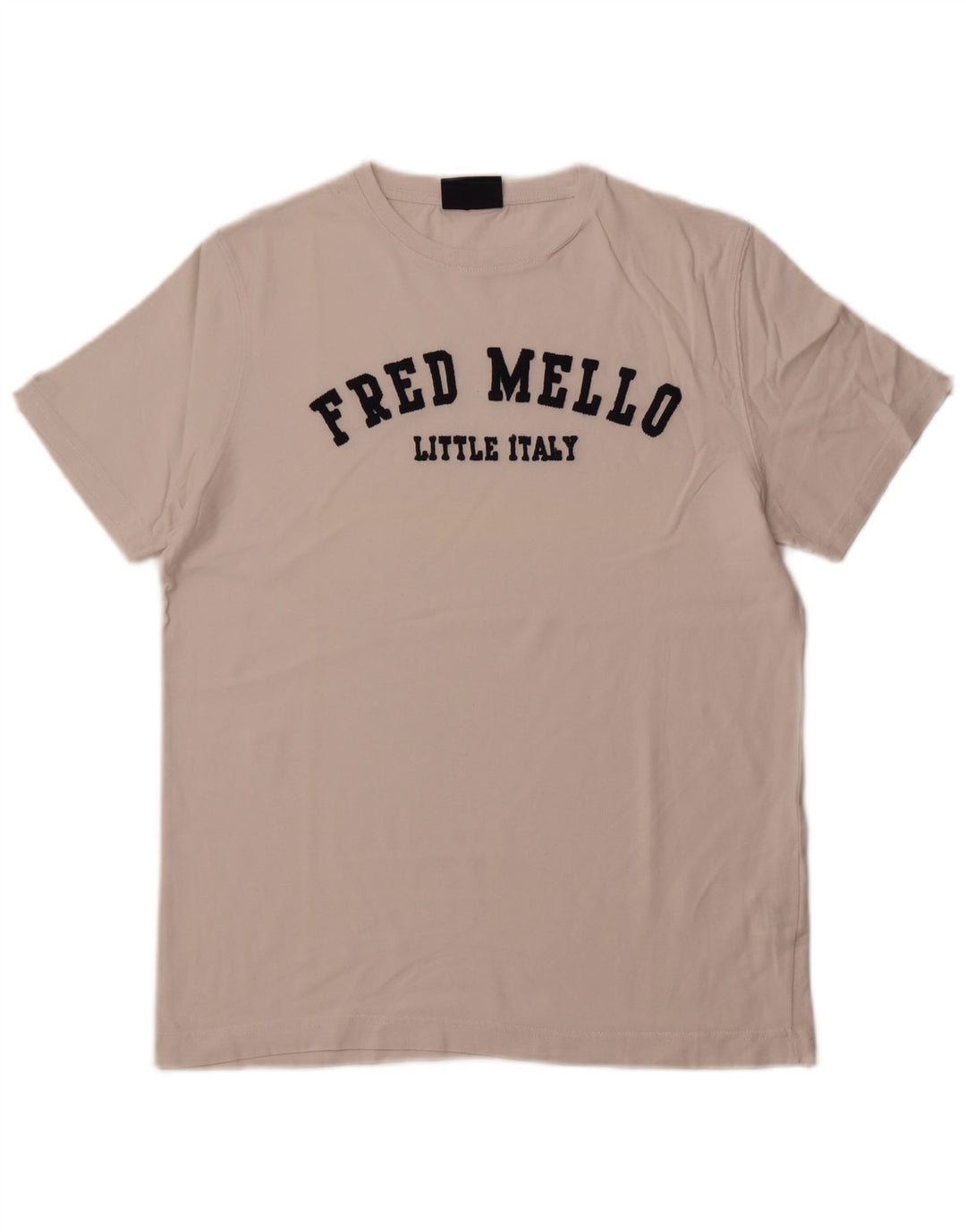 FRED MELLO Herren-T-Shirt mit Grafik, Größe L, aus weißer Baumwolle