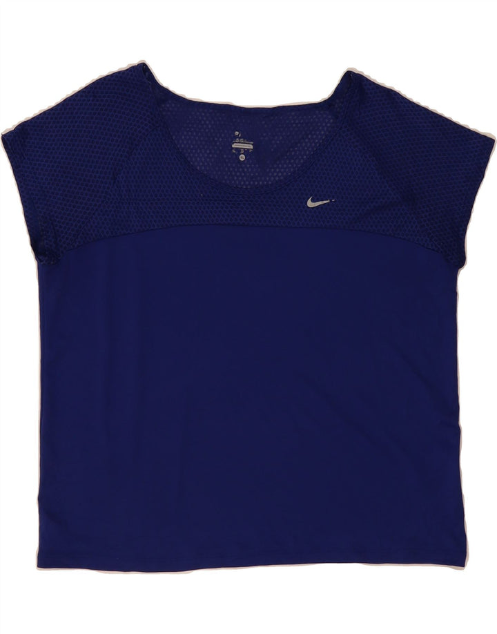 NIKE Womens Dri Fit T-Shirt Top UK 18 XL Blue Polyester Vintage Nike and Second-Hand Nike from Messina Hembry 