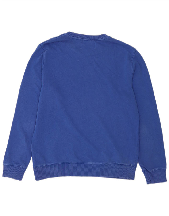 Calvin Klein Jeans Herren-Sweatshirt mit Grafik, mittelblaue Baumwolle