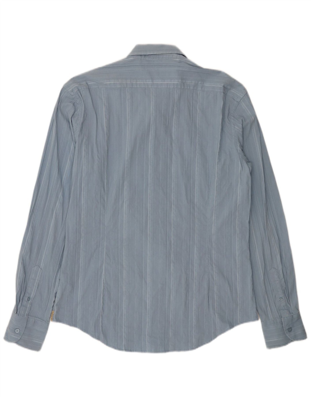 TED BAKER Herrenhemd Größe 6 2XL Blau gestreifte Baumwolle