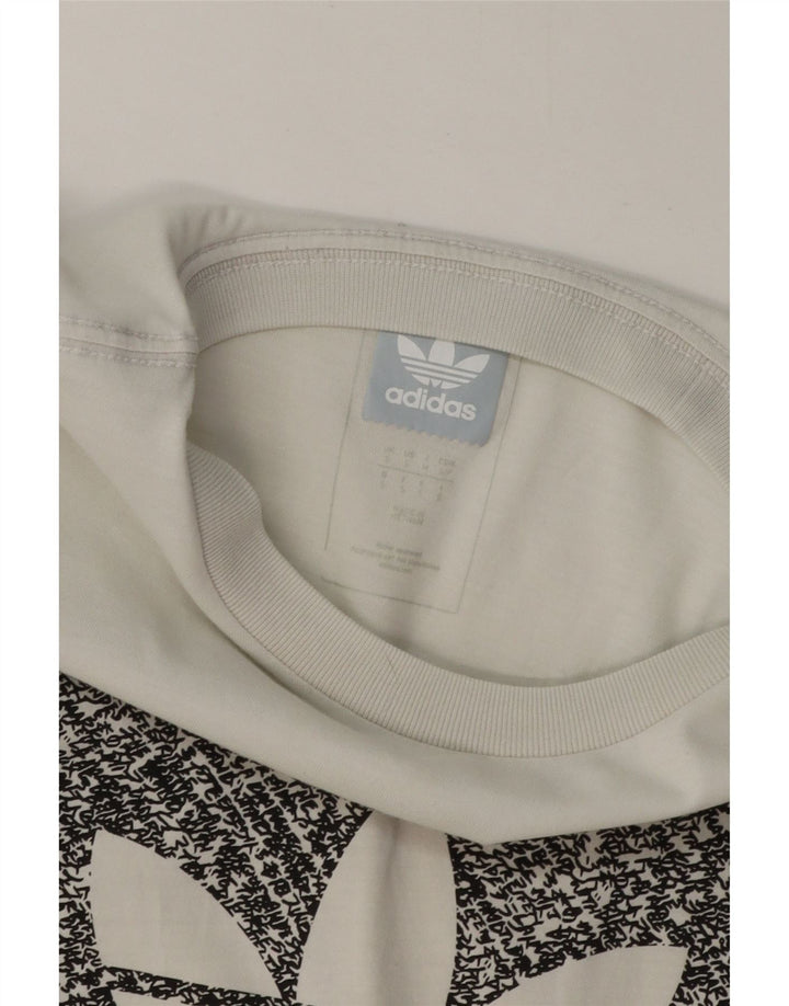 Adidas Herren Grafik T-Shirt Top Small Weiß Baumwolle