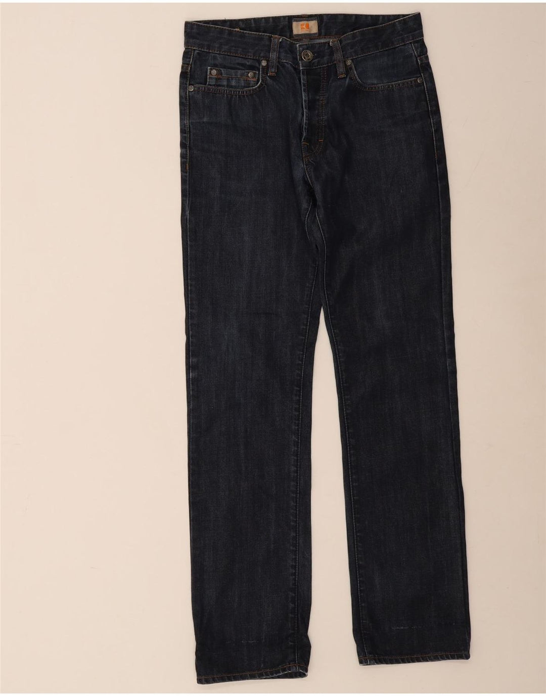 Hugo Boss Herren Slim Jeans W31 L34 Marineblaue Baumwolle