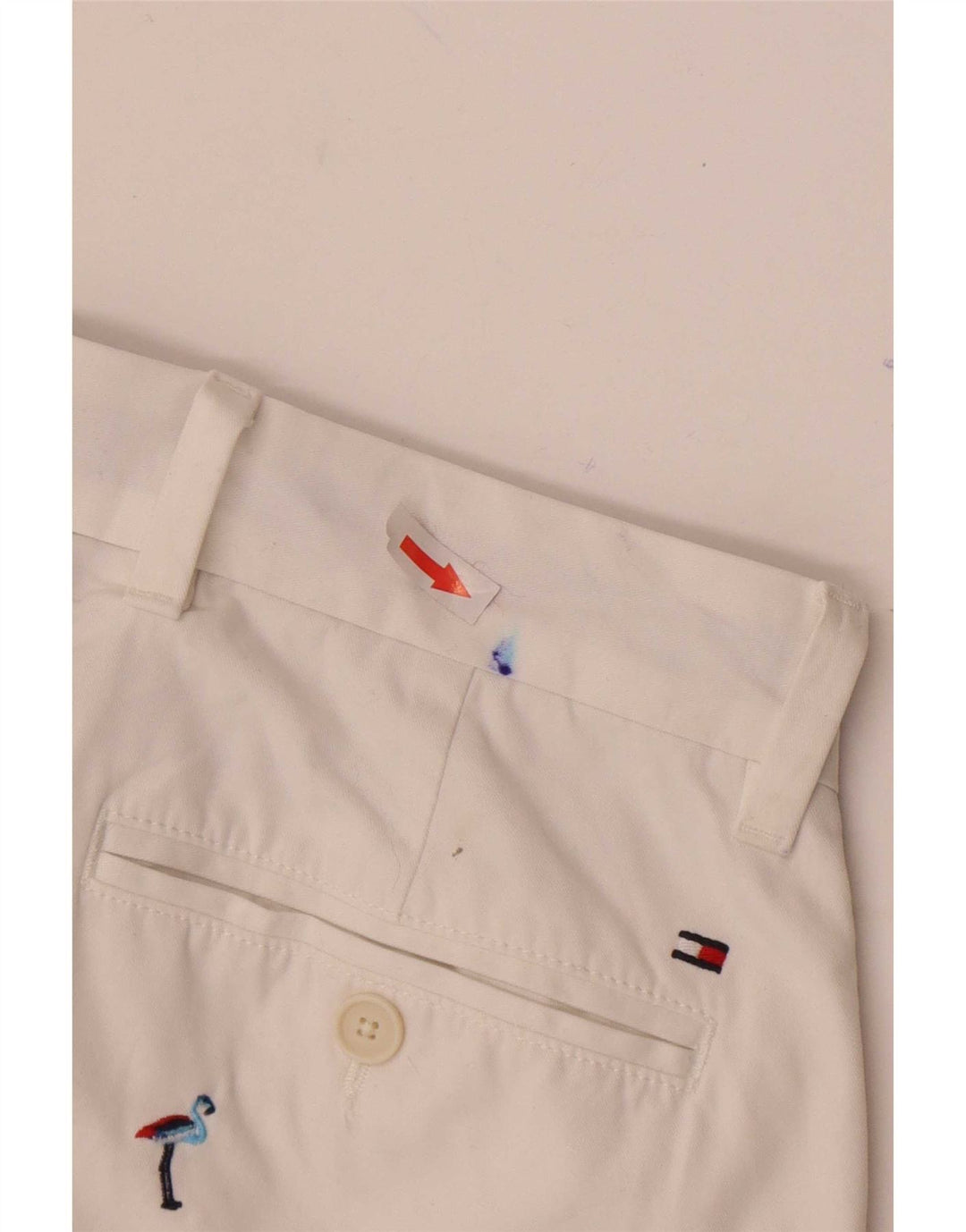 Tommy Hilfiger Herren-Chinoshorts mit Grafik, W31, mittelweiß