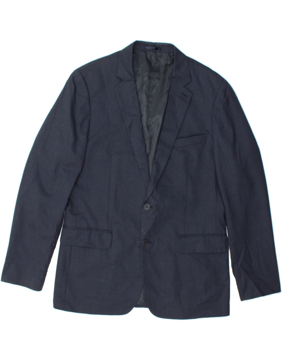 JAEGER Mens Regular Fit 2 Button Blazer Jacket UK 42 XL Navy Blue Vintage Jaeger and Second-Hand Jaeger from Messina Hembry 