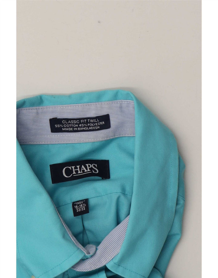 Chaps Herren-Hemd mit klassischer Passform, Größe 16 1/2 Large, blaue Baumwolle