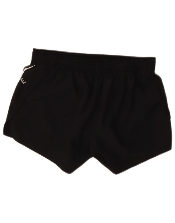Nike Damen Dri Fit Graphic Sport Shorts UK 10 Small Schwarz Polyester
