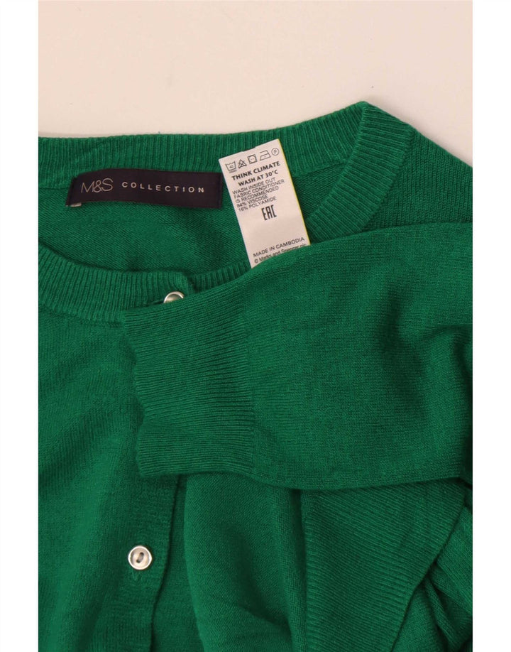 Marks & Spencer Damen-Cardigan-Pullover UK 14 Große grüne Viskose