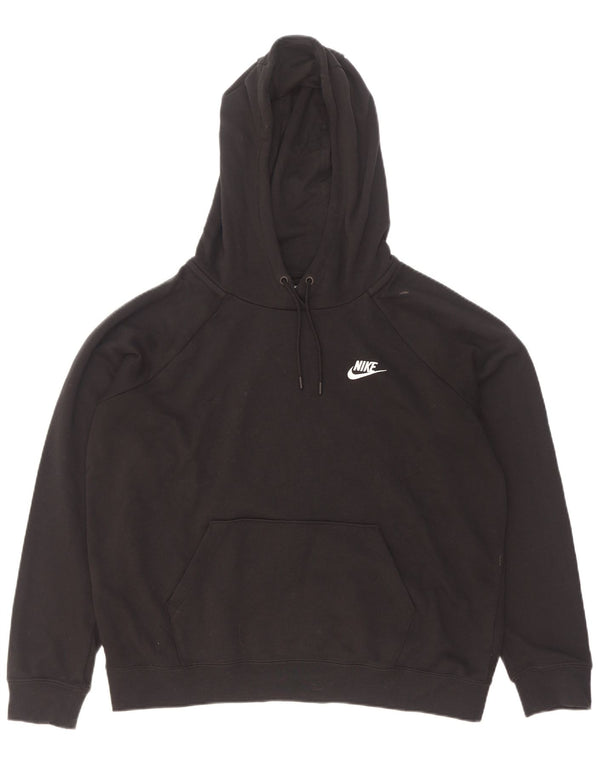 Nike Damen Kapuzenpullover UK 16 Large Schwarz Baumwolle