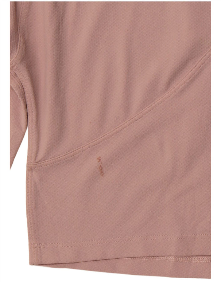 LULULEMON Langärmliges Damen-Crop-Top mit lockerer Passform, UK-Größe 14, Mittelrosa