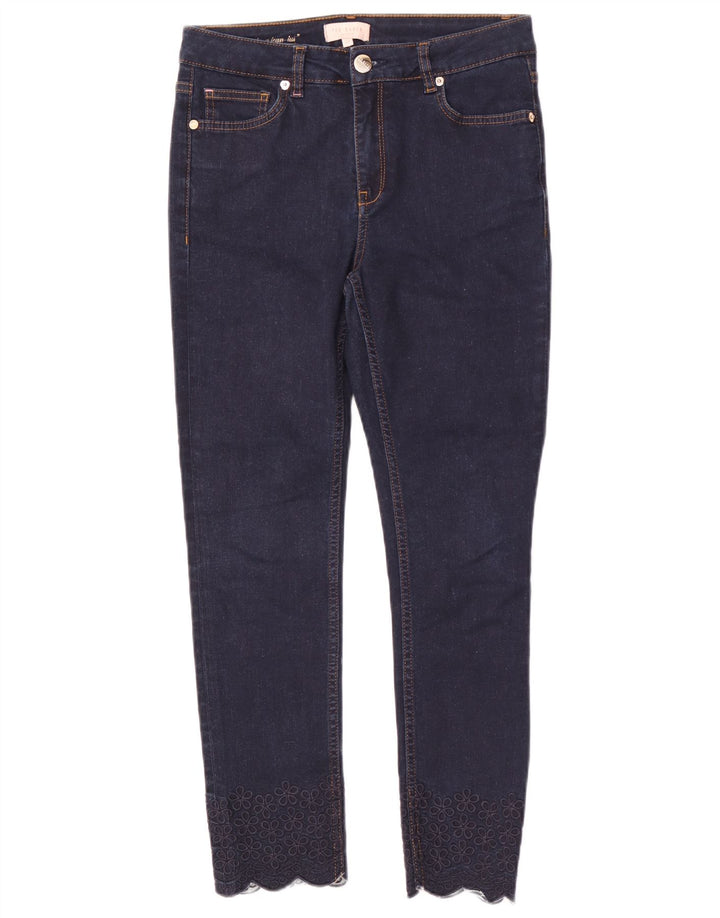 Ted Baker Damen Slim Jeans W28 L26 Marineblau geblümt