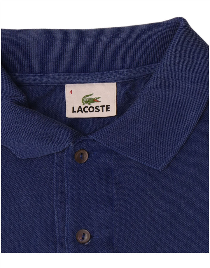 Lacoste Herren-Poloshirt, Größe 4, mittelgroß, marineblau, Baumwolle