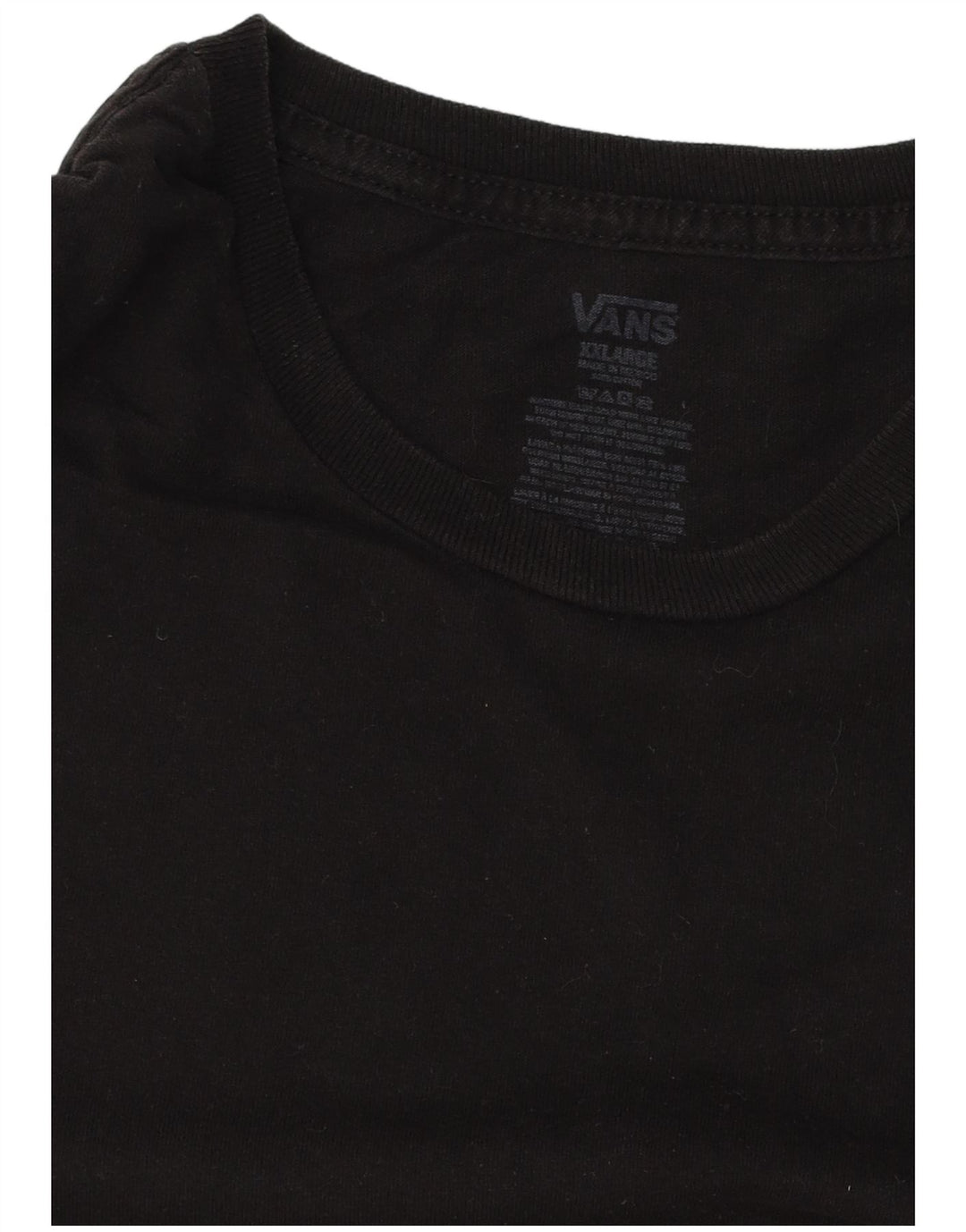 VANS Herren Grafik T-Shirt Top 2XL Schwarz Baumwolle
