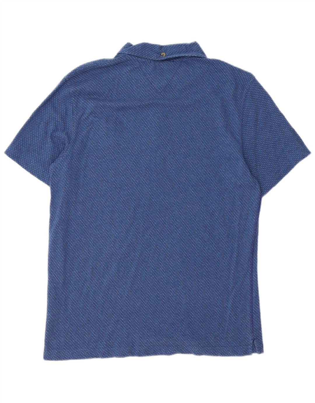 White Stuff Herren-Poloshirt, klein, blau gepunktete Baumwolle