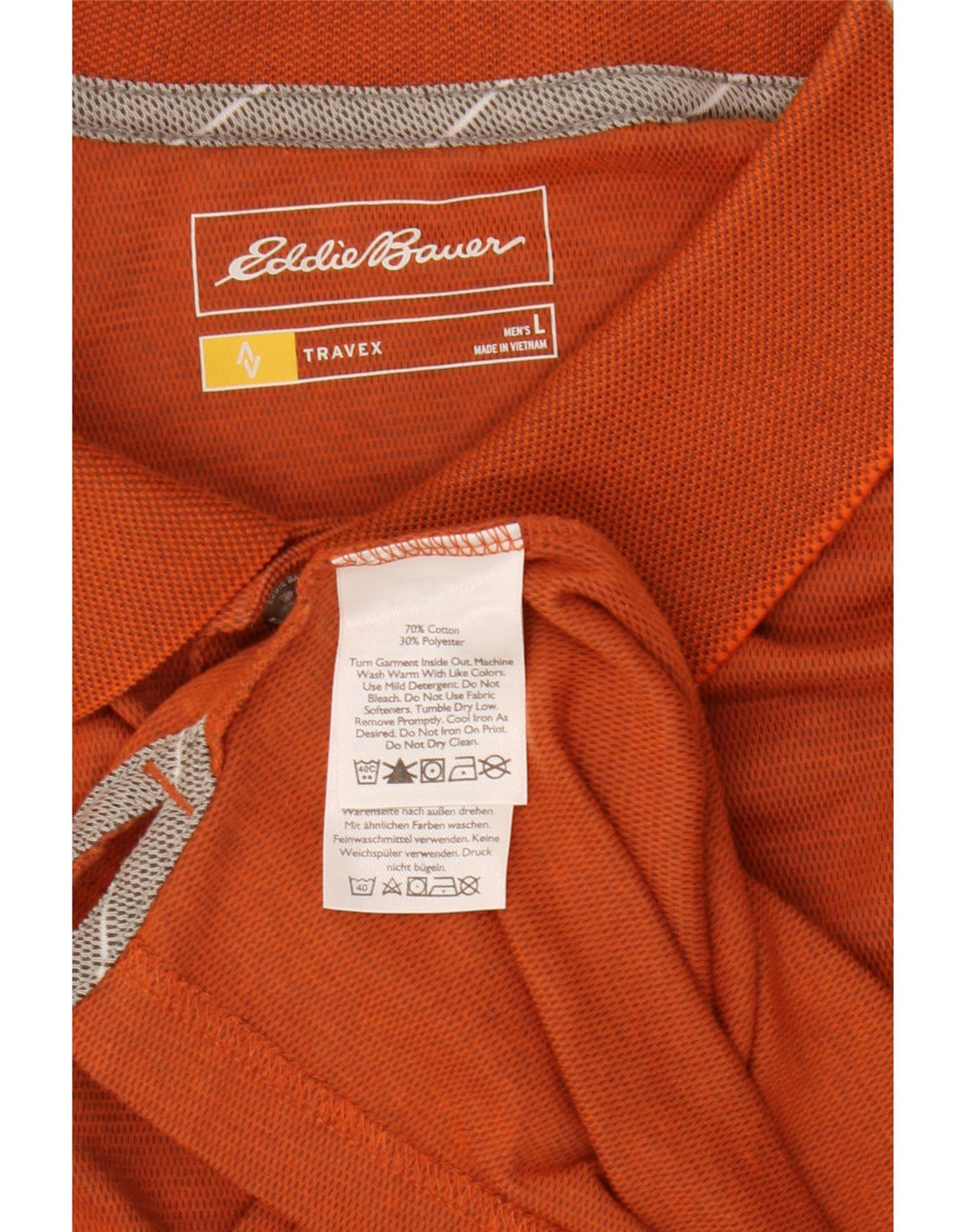 Eddie Bauer Herren-Poloshirt, große orange Baumwolle