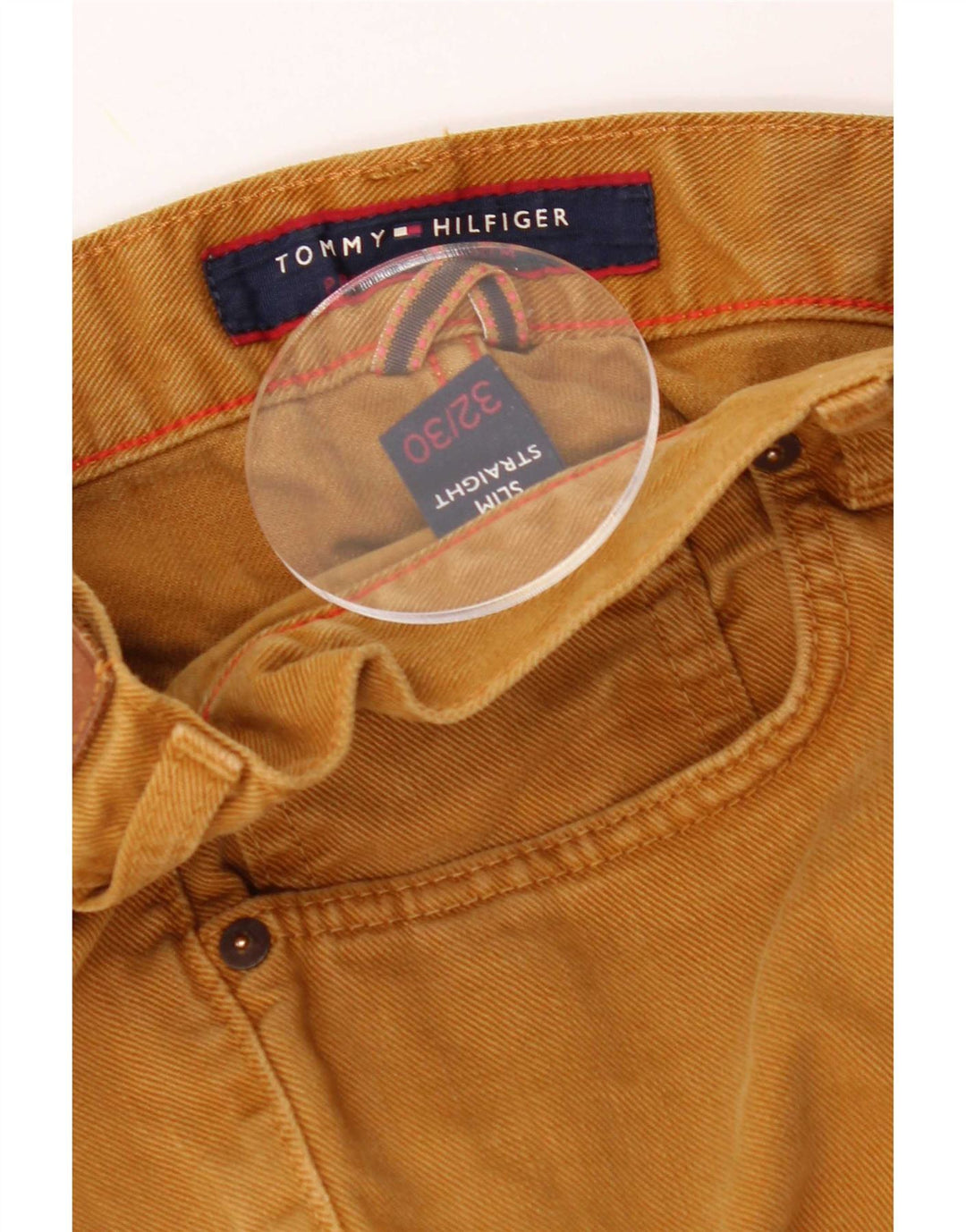 Tommy Hilfiger Herren Slim Straight Jeans W32 L30 Beige