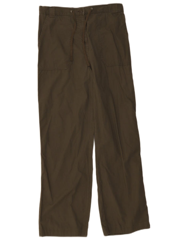 Marks & Spencer Damen-Freizeithose mit hoher Taille, UK 12, M, W30, L30, Khaki
