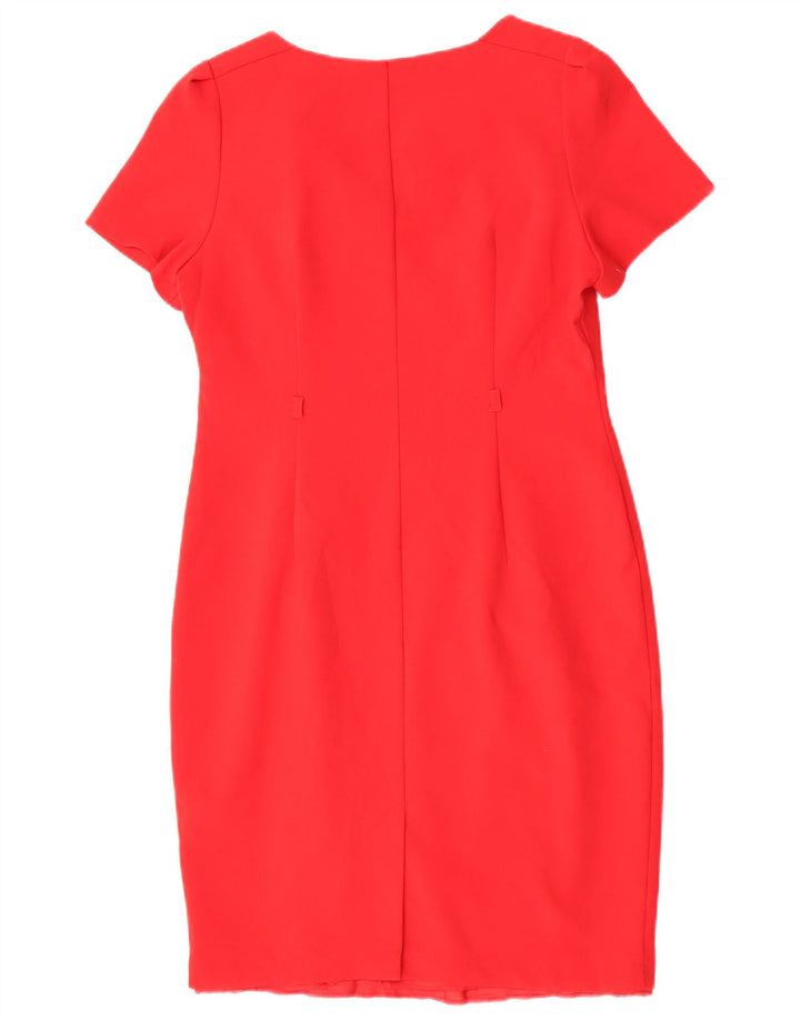 Marks & Spencer Damen Etuikleid UK 14 Large Rot Polyester