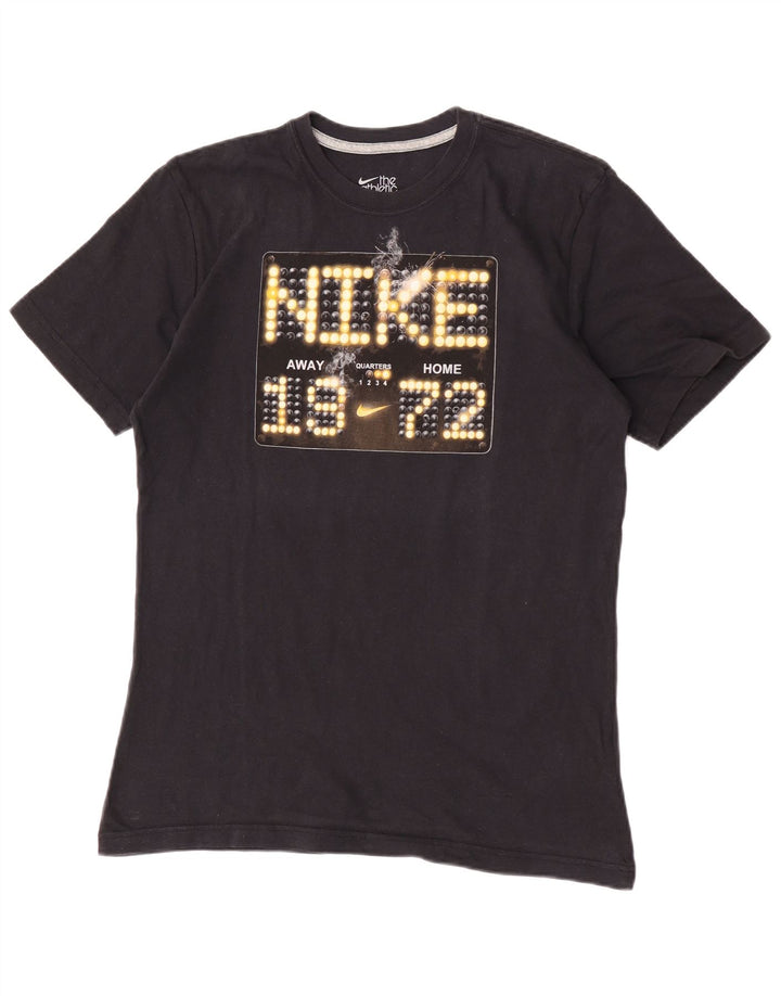 Nike Herren-T-Shirt mit normaler Passform, mittelschwarz, Baumwolle