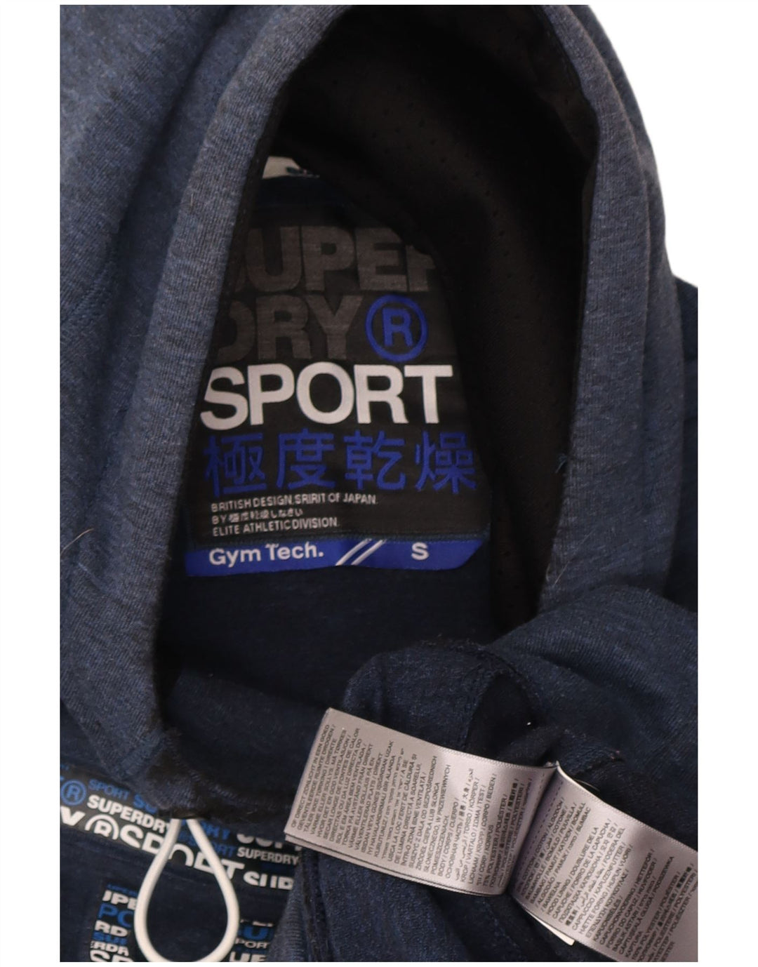 Superdry Herren-Kapuzenpullover mit Grafik, Größe S, Marineblau, Polyester