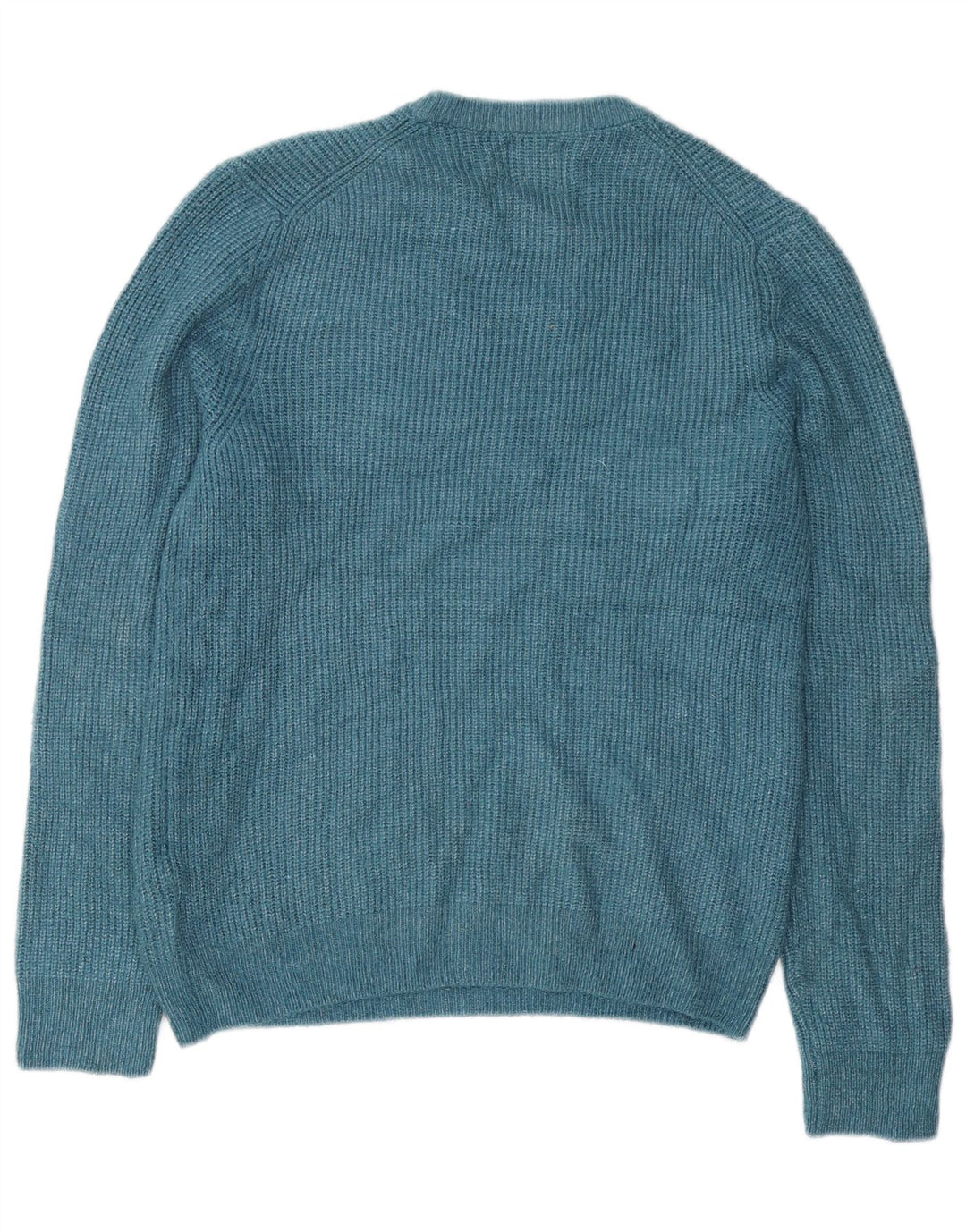 Marks & Spencer Herren-Pullover mit Rundhalsausschnitt, Mittelblau, Polyamid