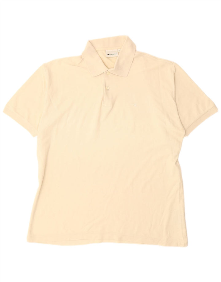 DIADORA Herren Poloshirt IT 52 Large Beige Baumwolle