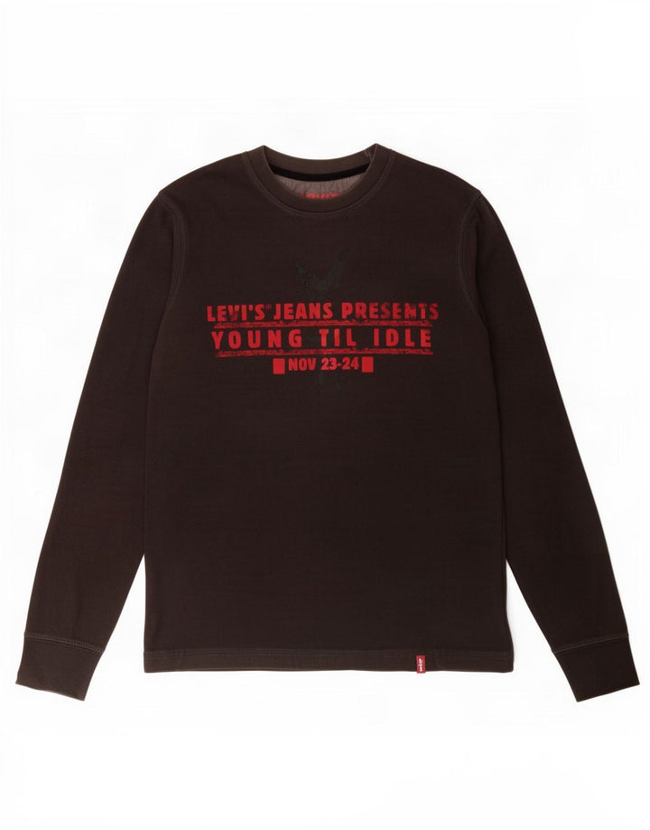 Levi's Herren Graphic Top Langarm Small Schwarz Baumwolle