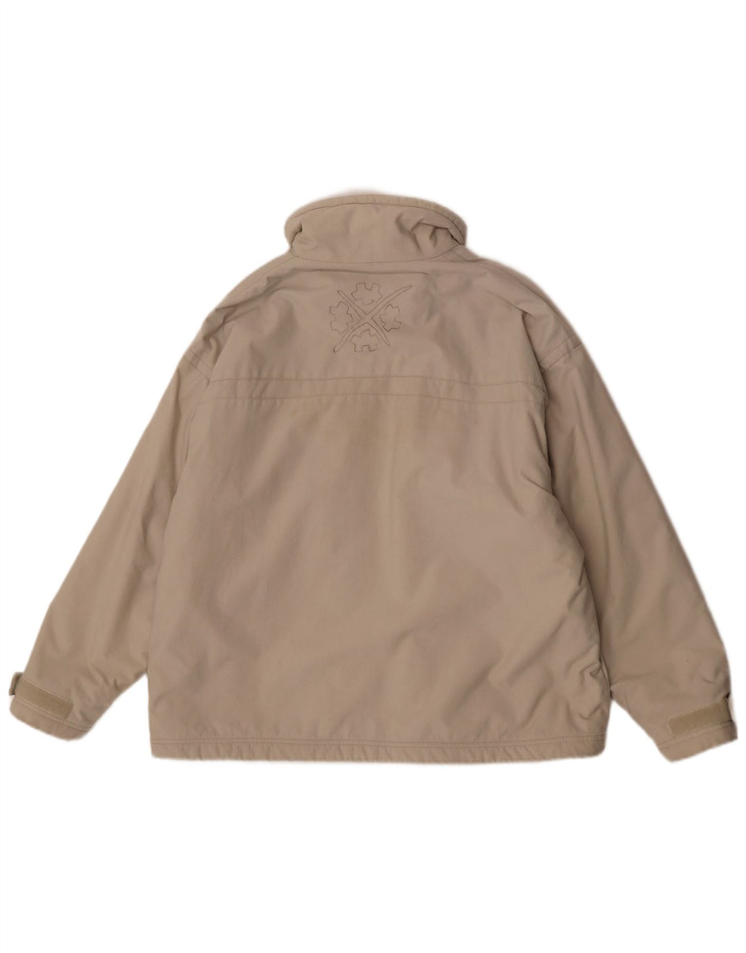 Exxtasy Herren Loose Fit Windjacke UK 36 Small Beige Nylon