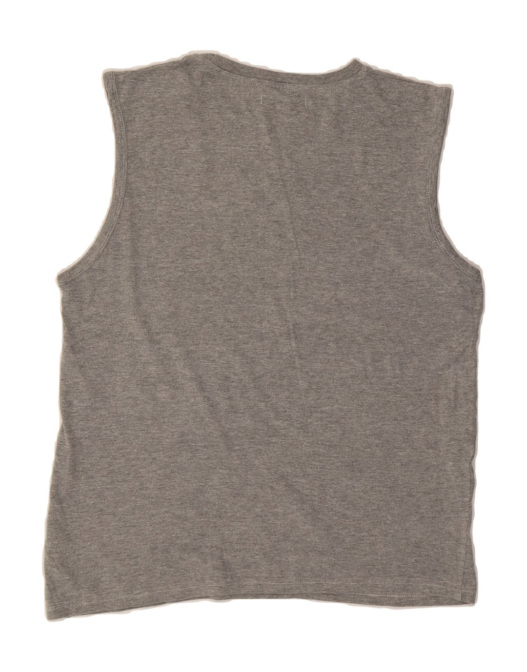 PIERRE CARDIN Womens Graphic Vest Top UK 14 Medium Grey Cotton Vintage Pierre Cardin and Second-Hand Pierre Cardin from Messina Hembry 