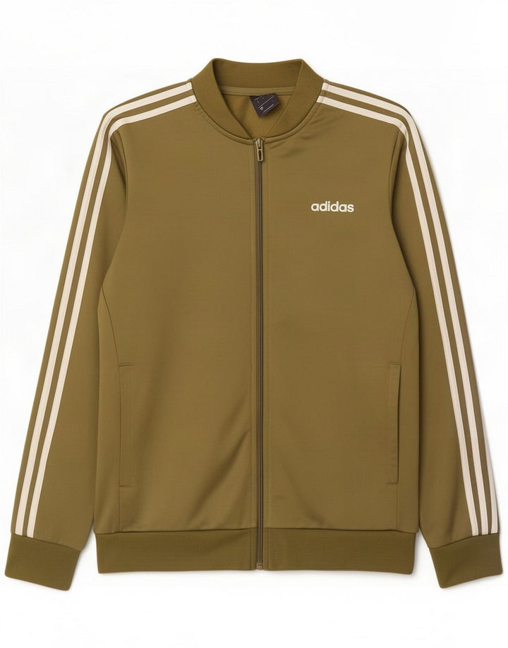 Adidas Herren-Trainingsanzug, Oberteil, Jacke, Mittel, Khaki, Polyester